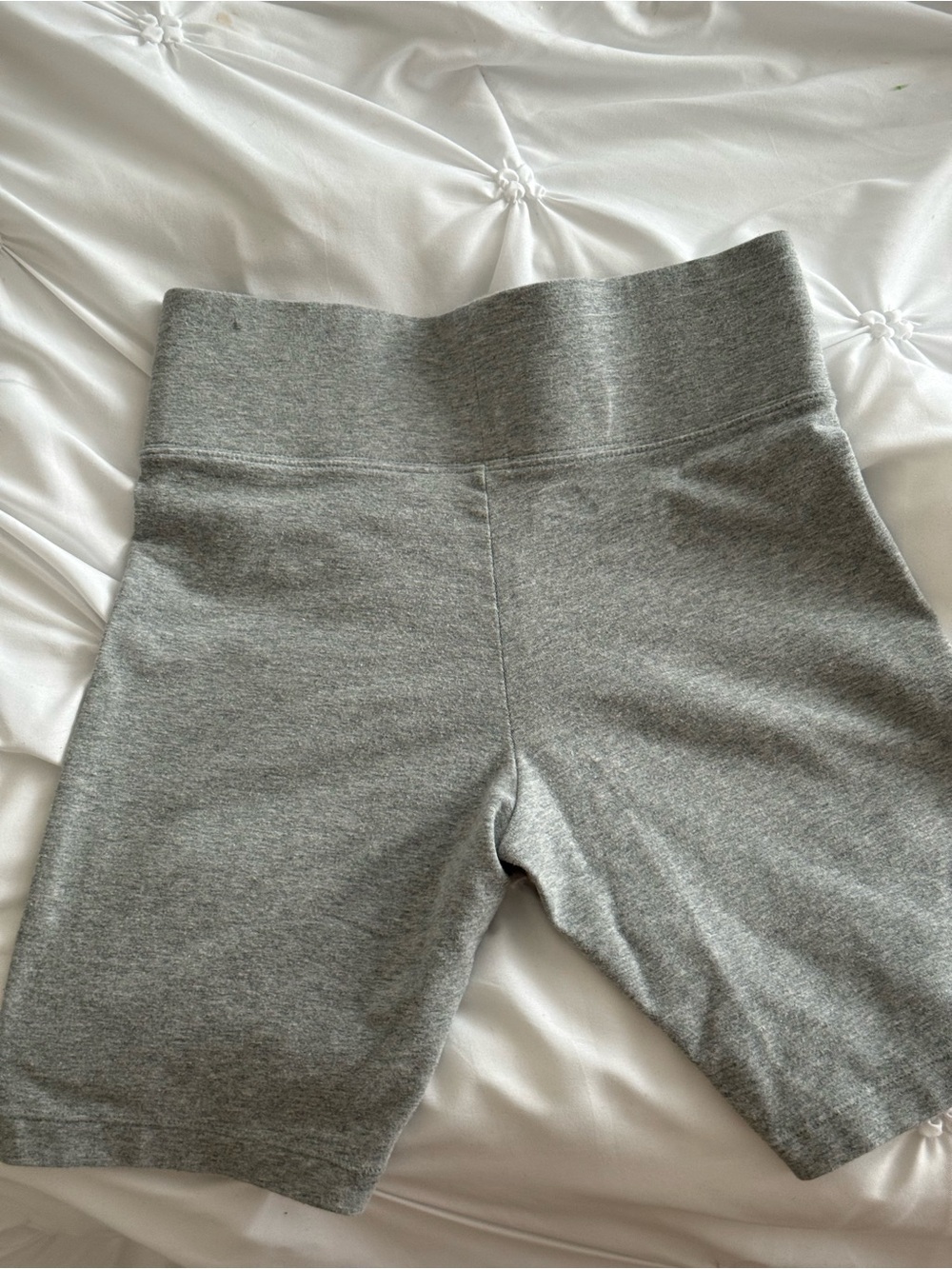 Nike Kids Gray High-Waist Bike Shorts